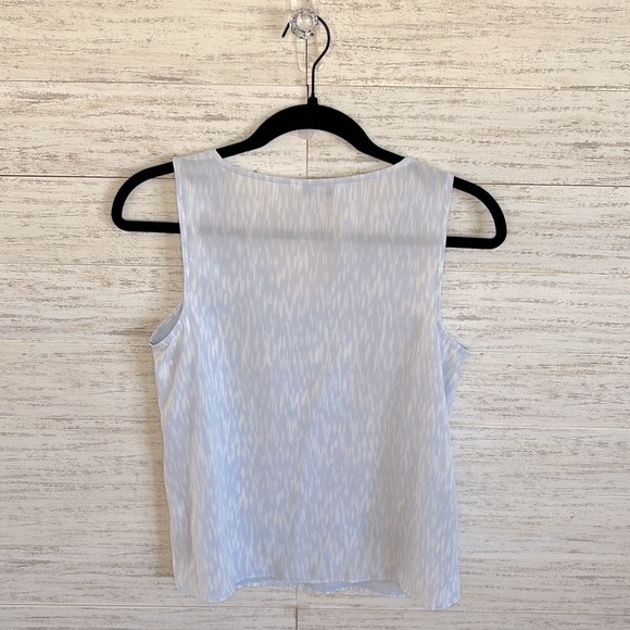 NINE WEST BLU/WHITE TANK BLOUSE - Picture 2 of 5